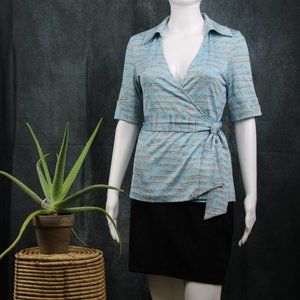Diane von Furstenberg Vintage Brand Silk Wrap Top